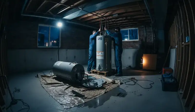 Expert Plumbing Pro - after-hours-burst-water-heater-replacement-in-belmont