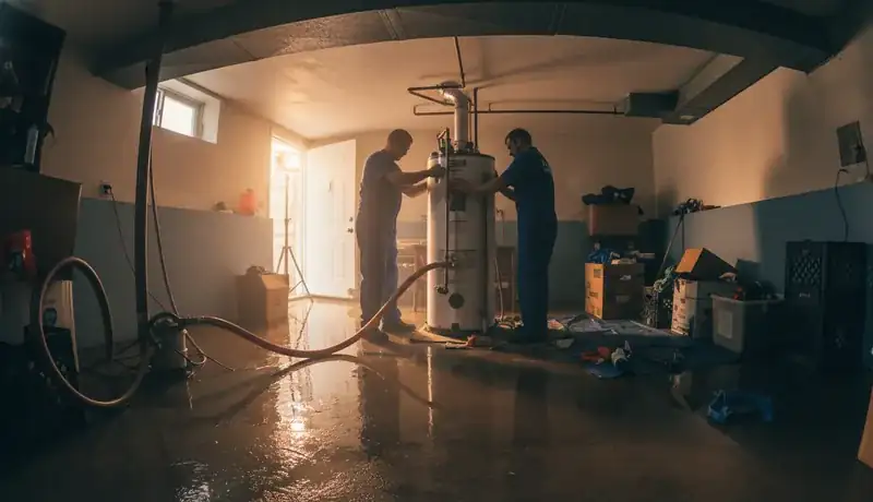 Expert Plumbing Pro - emergency-water-heater-replacement-for-a-flooded-belmont-home-in-pueblo